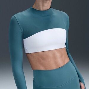 Nike [L] Women's Zenvy Dri-FIT Long-Sleeve Shrug Top Blue | HJ1861-006